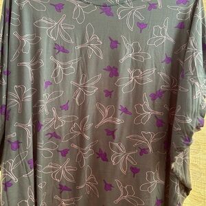 Fighting Eel and Zig Zane Naupaka Top in Gray and Purple